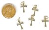 5 15mm Gold Cross Pendants